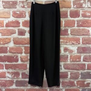 Vintage Cache Pants Women's 2 Plain Black Straight Leg Career Work Trousers